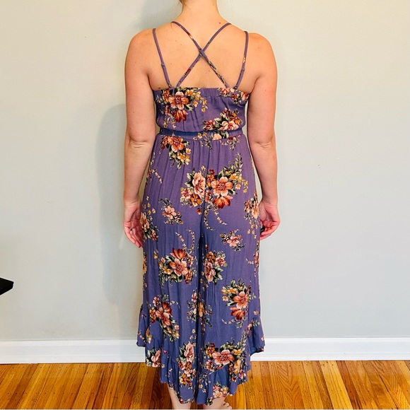 American Eagle Purple Floral Jumpsuit - Picture 4 of 12